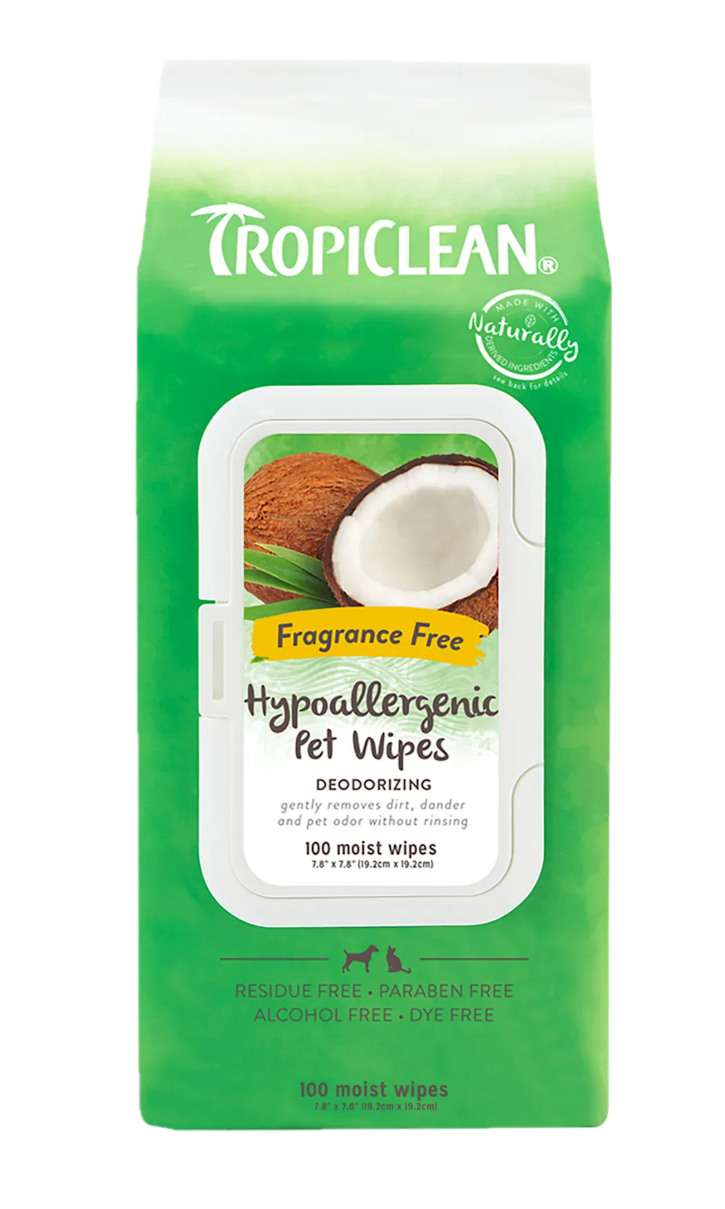 TropiClean Hypoallergenic Wipes 100 st