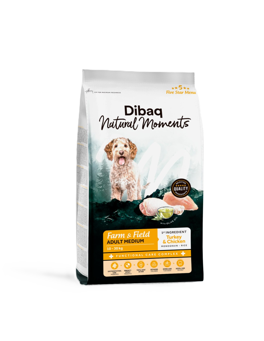 DIBAQ Natural Moments Dog Farm&Field Adult Medium