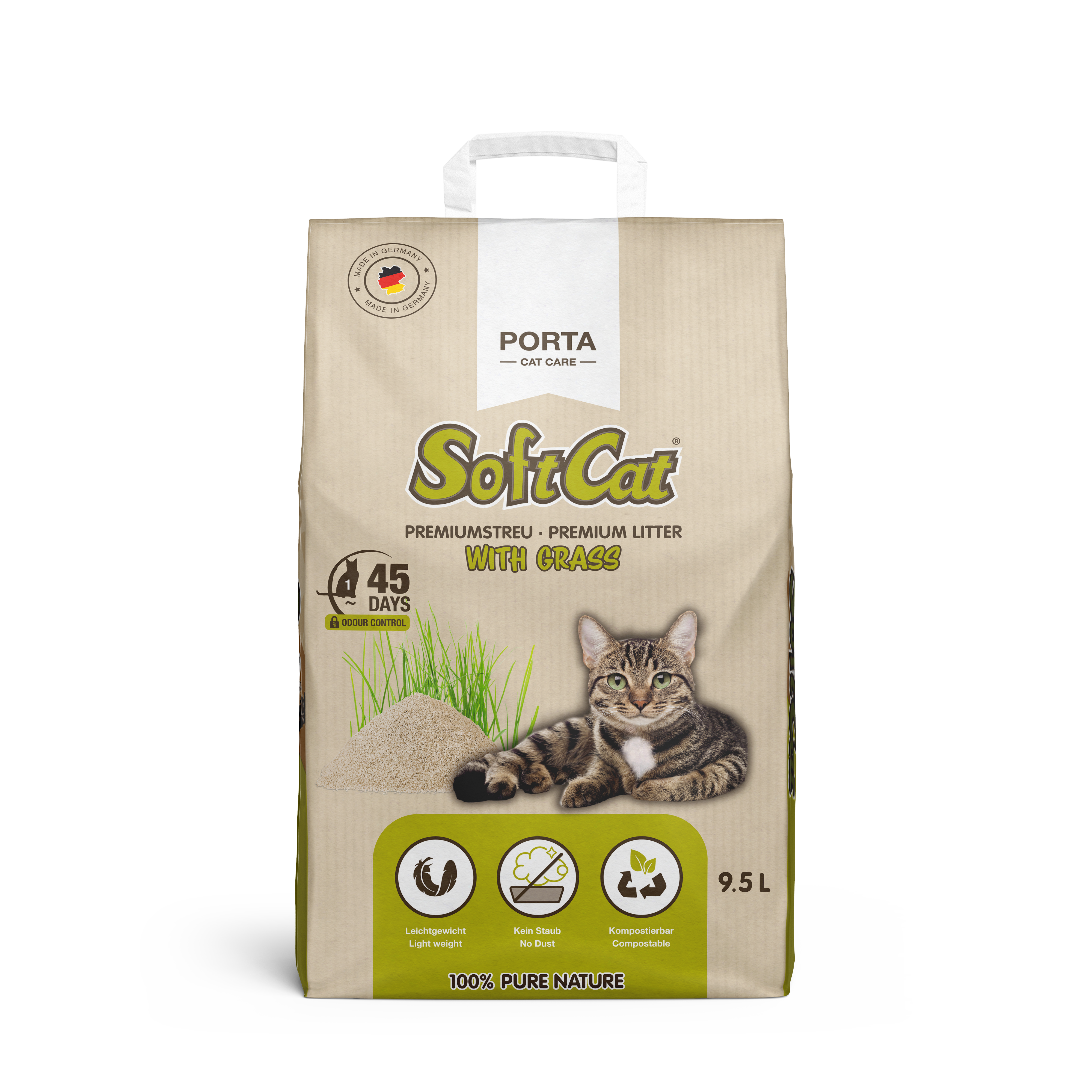 SoftCat - Soft Cat Natural & Light 9.5L - Katt - Kattsand & kattströ - Ekologisk Kattsand & Kattströ - ZOO.se