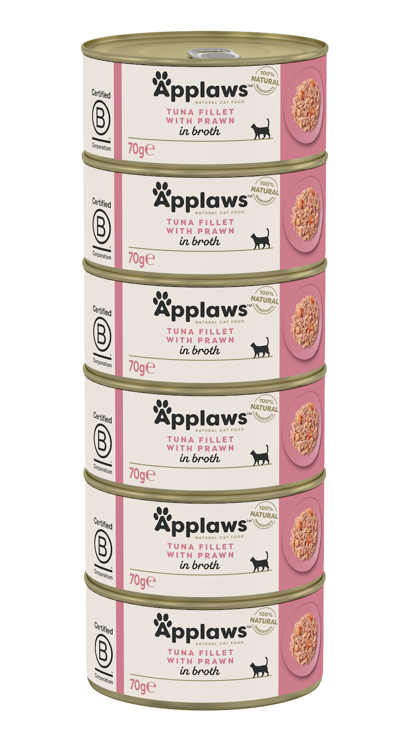 Applaws - Tuna Fillet & Prawn 70 g x 24 - Katt - Kattfoder & kattmat - Blötmat & våtfoder till katt - ZOO.se