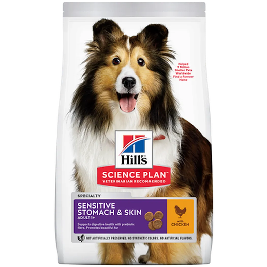 Hills Science Plan Adult Sensitive Stomach & Skin Medium Chicken - Dry Dog Food