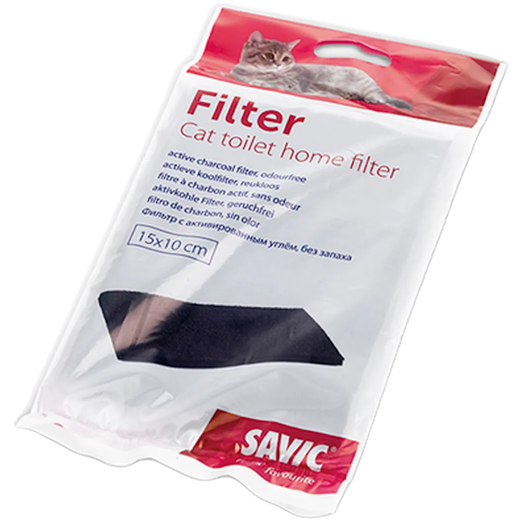 Savic Filter Cat Toilet Home Svart 15x10cm
