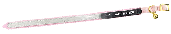 Pritax Katthalsband "Jag tillhör" Rosa
