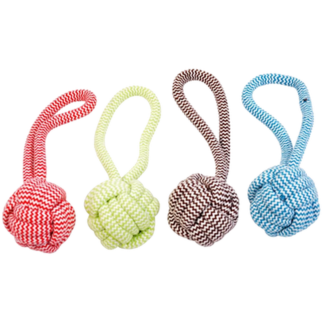 Scooby Rope Dummy Ball - Knotted Cotton Mix 7,6x18cm