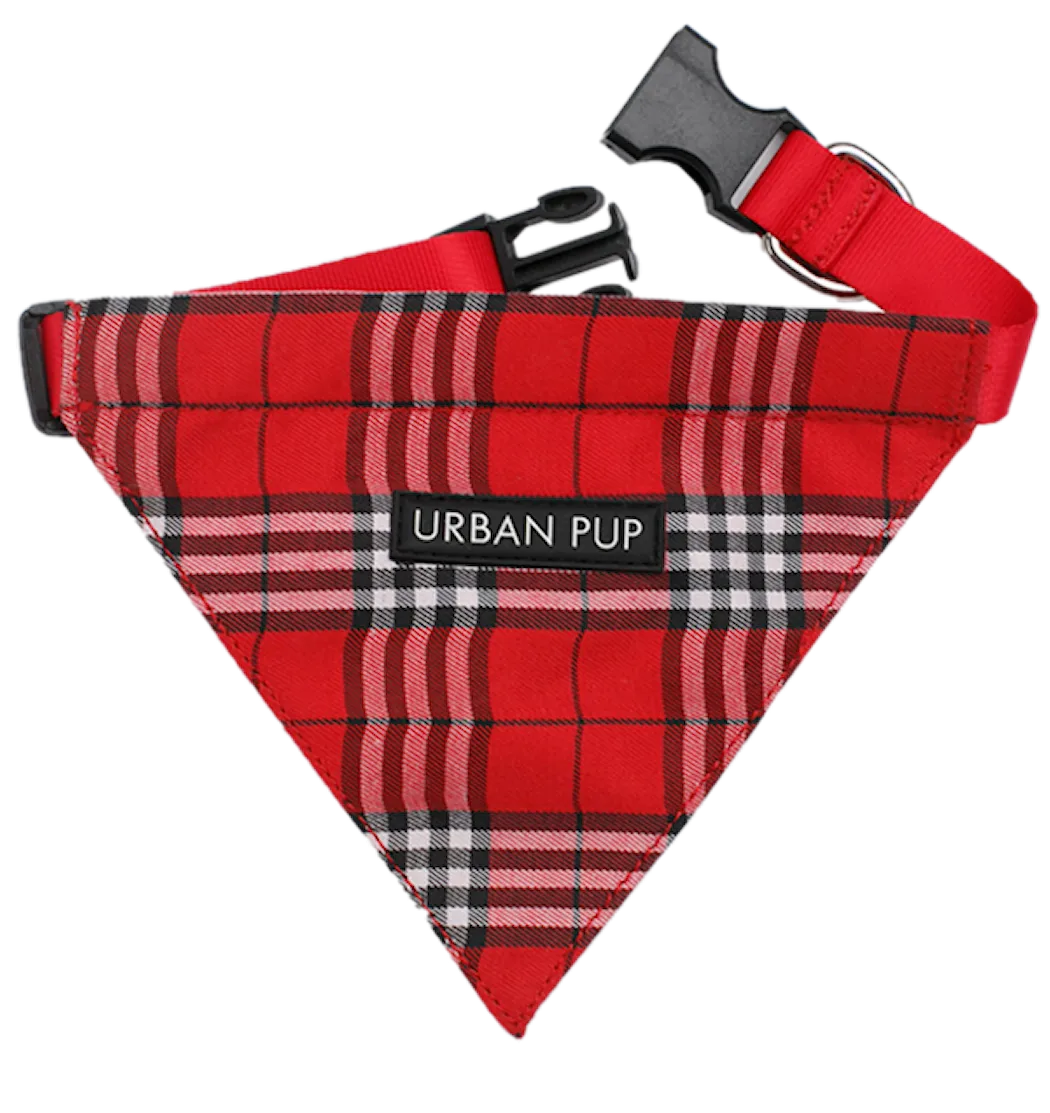 Urban Pup Bandana Tartan Rød