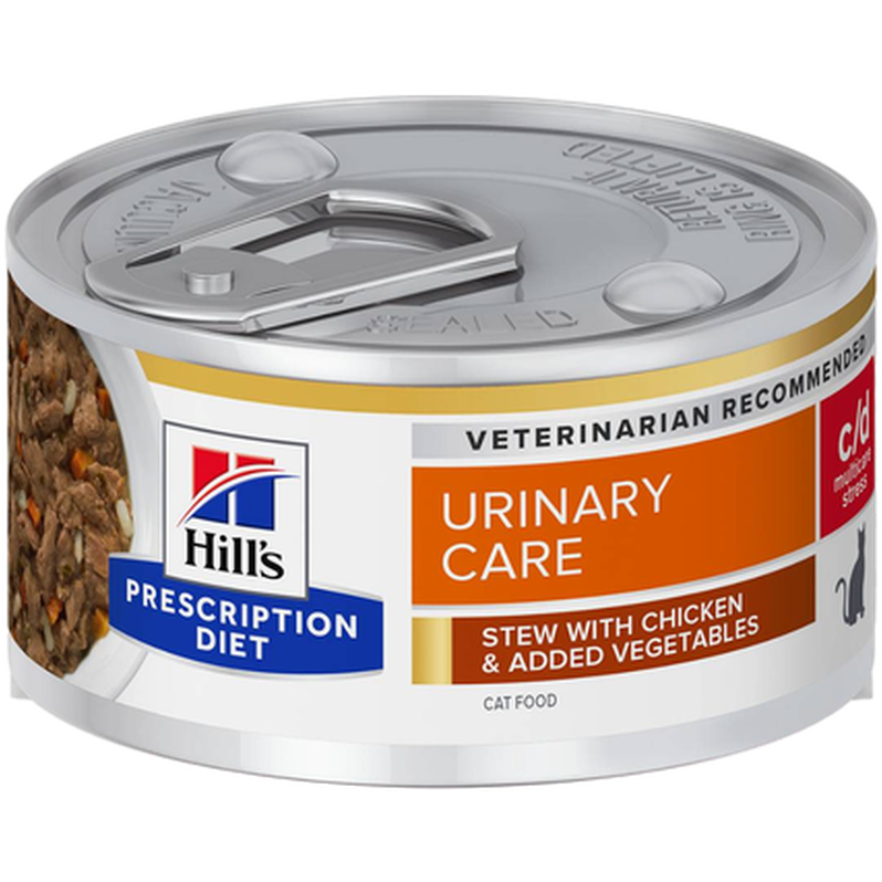 c/d Urinary Care Multicare Stress Stew Canned - Wet Cat Food 82 g x 24 - Katt - Kattefôr & kattemat - Veterinærfôr for katt, Veterinær - Veterinærfôr til katter - Hill's Prescription Diet Feline