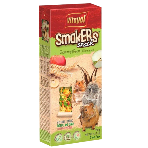 Vitapol - Smakers Gnagare Äpple 90 g - Smådjur - Godis & Gnagstänger - Fröstänger & Kräcker - ZOO.se