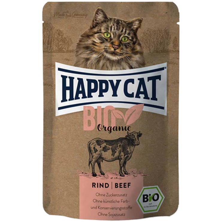 All Meat Pouch Bio Organic Beef 12 x 85 g - Katt - Kattfoder & kattmat - Blötmat & våtfoder till katt - Happy Cat - ZOO.se