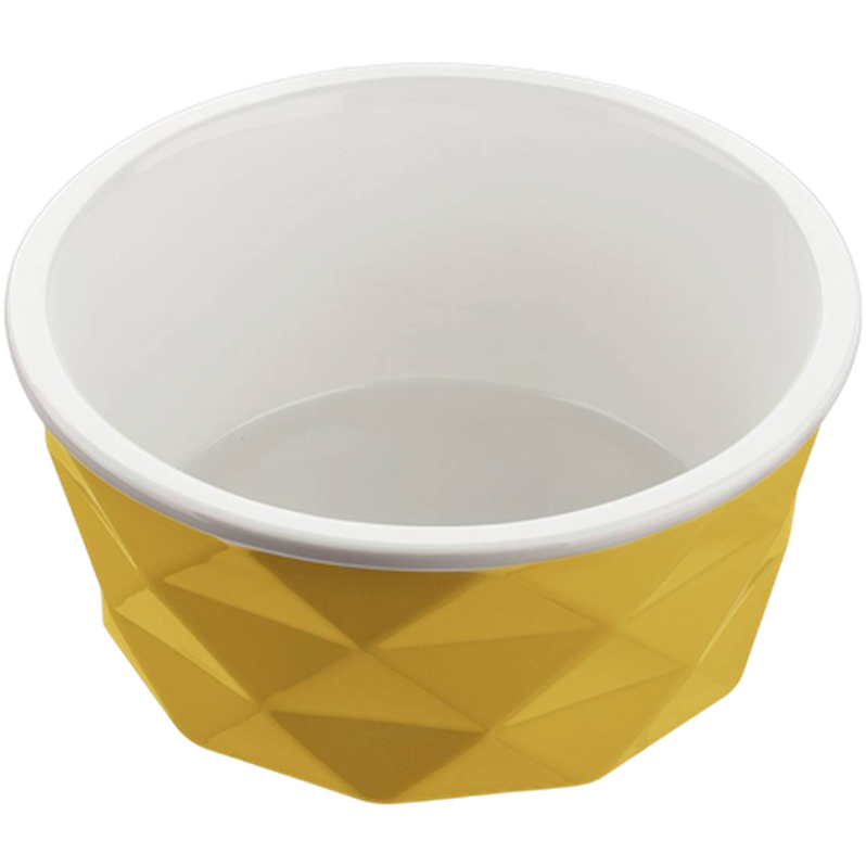 Dog & Cat Feeding Bowl Eiby Ceramic Yellow 1900ml/ø20cm - Hund - Matplats & Vattenautomater för hund - Hundmatskålar & Vattenskålar för hund - Hunter - ZOO.se