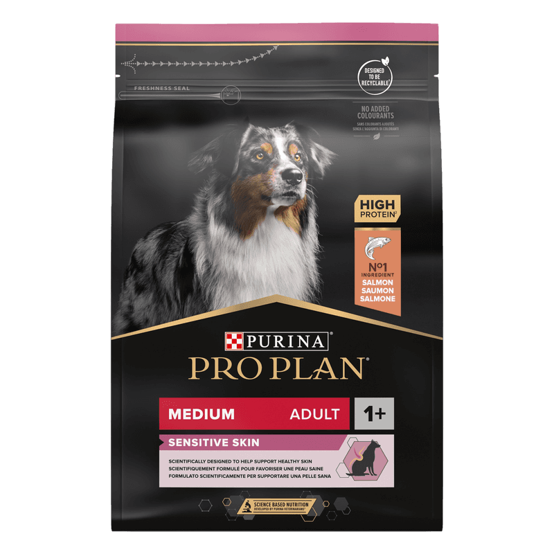 Purina Pro Plan - Medium Adult - SENSITIVE SKIN 3 kg - Hund - Hundmat & hundfoder - ZOO.se
