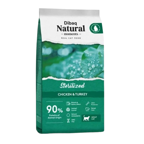 DIBAQ - Cat Natural Moments Sterilized Chicken & Turkey 2 kg - Katt - ZOO.se