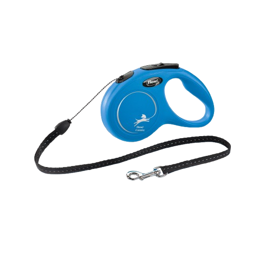 Flexi - Rullkoppel New Classic Cord 5m, S max 12kg, Blå - Hund - Hund - ZOO.se