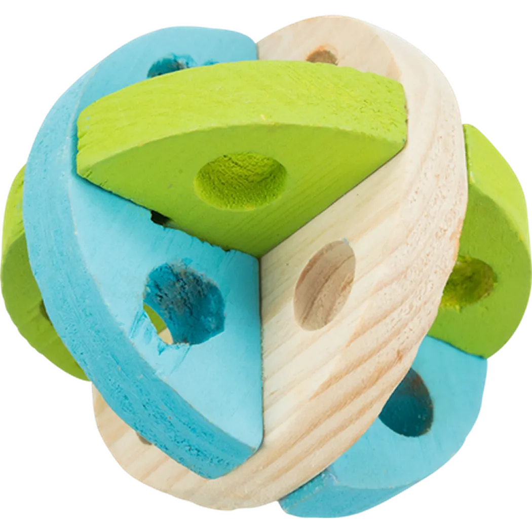 Trixie Play and Snack Ball Wood Fillable for Rodents Mix 8 cm