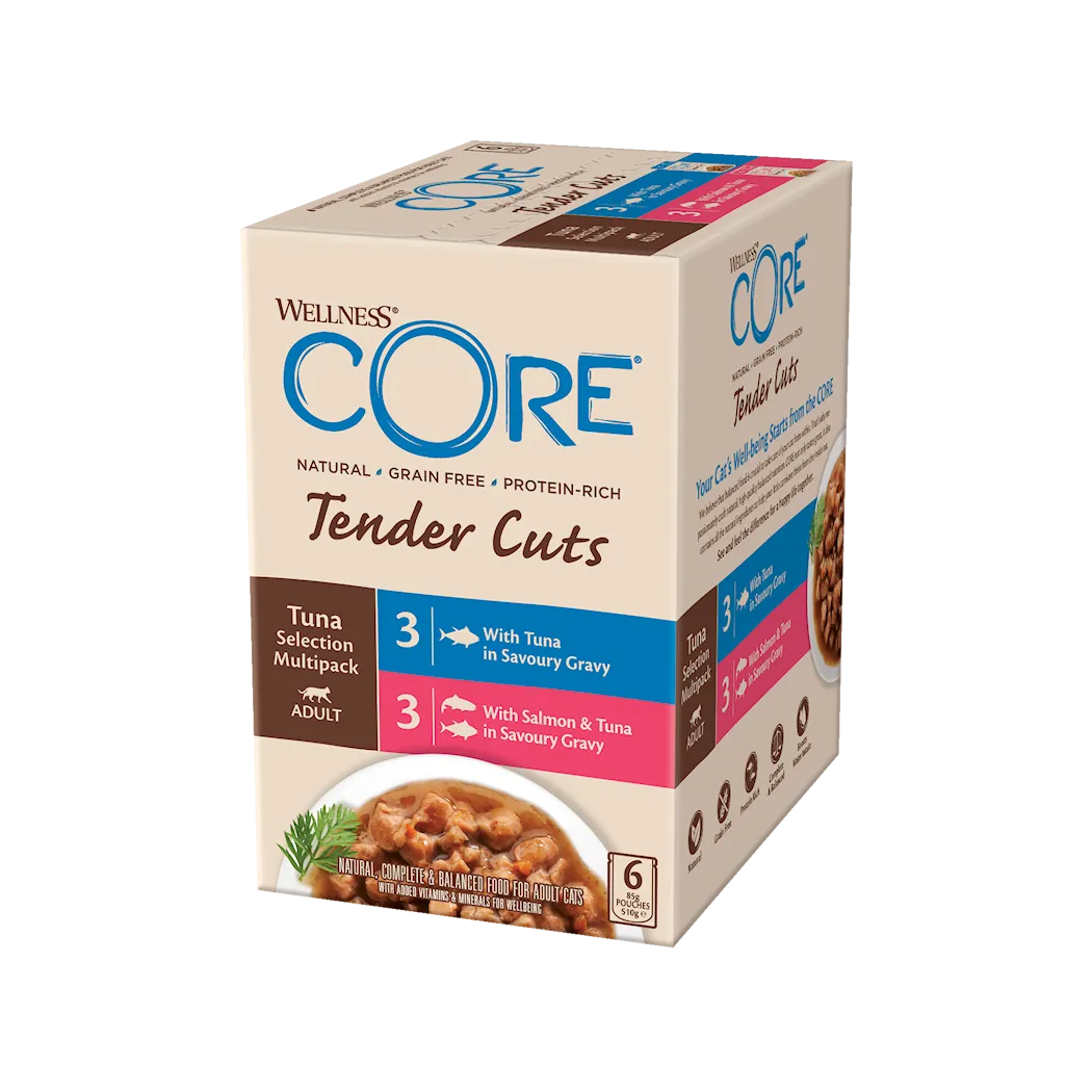 CORE Petfood Tender Cuts Tuna Selection Multipack 6x85g