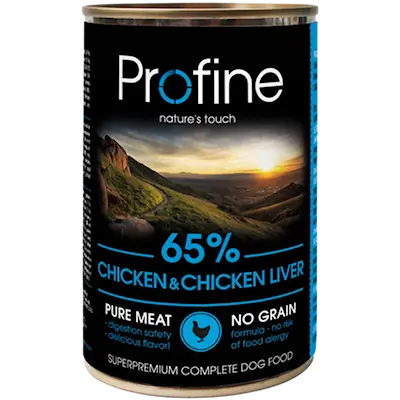 Dog Wet Food Cans 65% Chicken With Liver