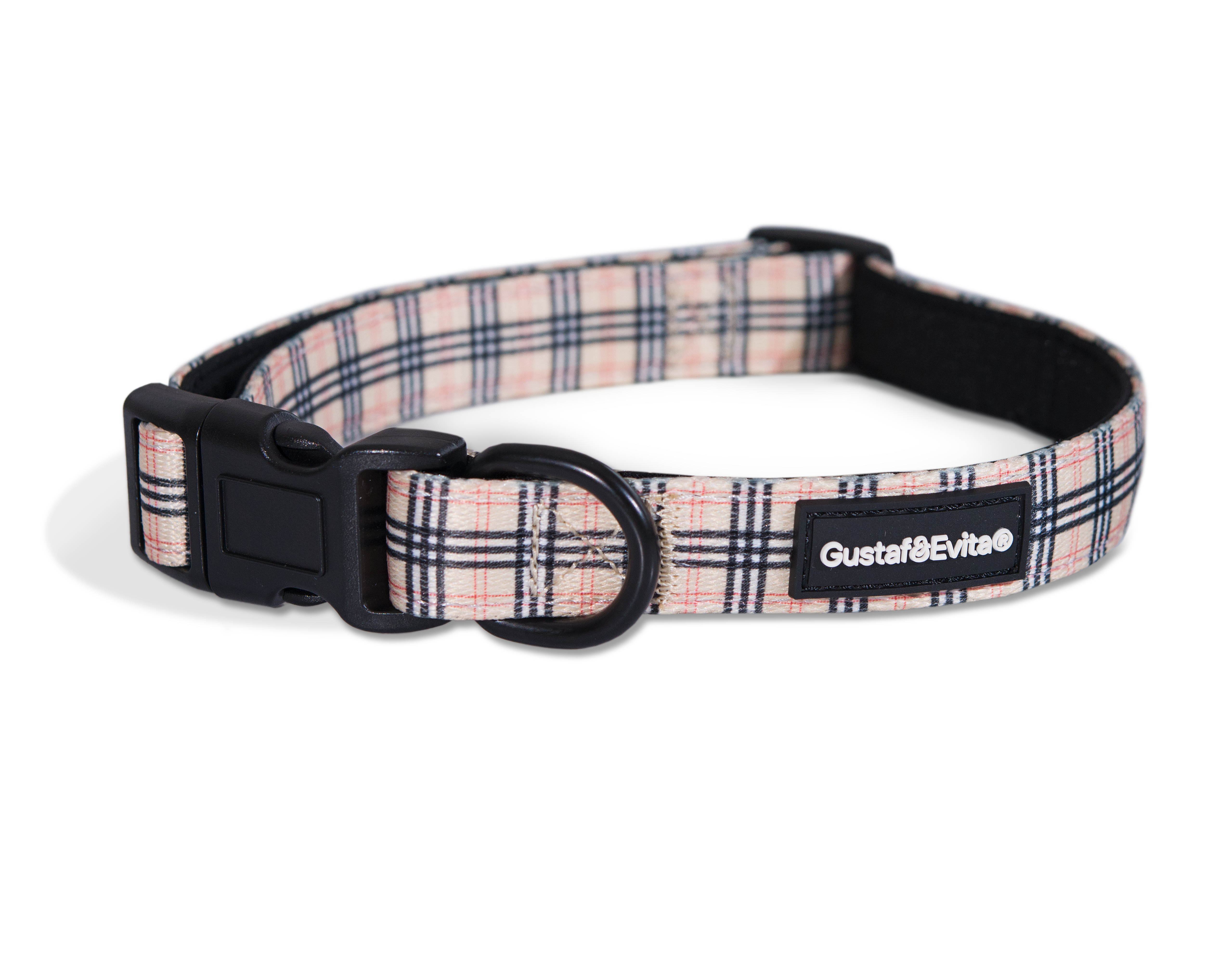 Gustaf och Evita - Hundhalsband Stilish ställbart XXS, 15mm x 22-30cm Mönstrad - Hund - ZOO.se
