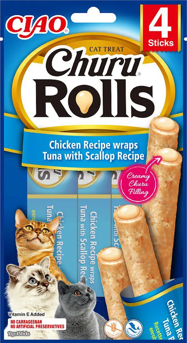 Cat Rolls Kylling/Tuna Wrap med kamskjell
