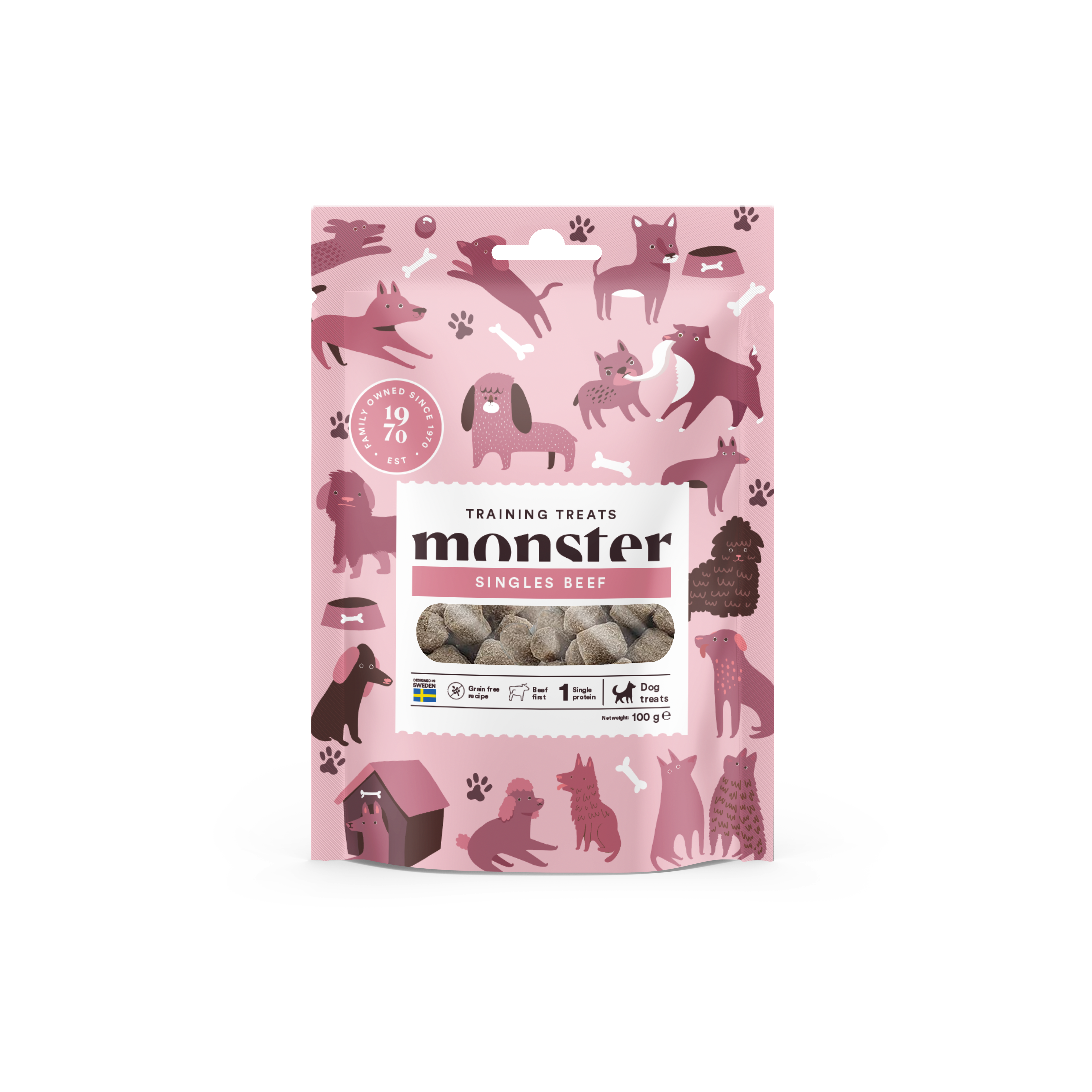 Monster Pet Food - Dog Training Treats Beef 100 g - Hund - Hundgodis - ZOO.se