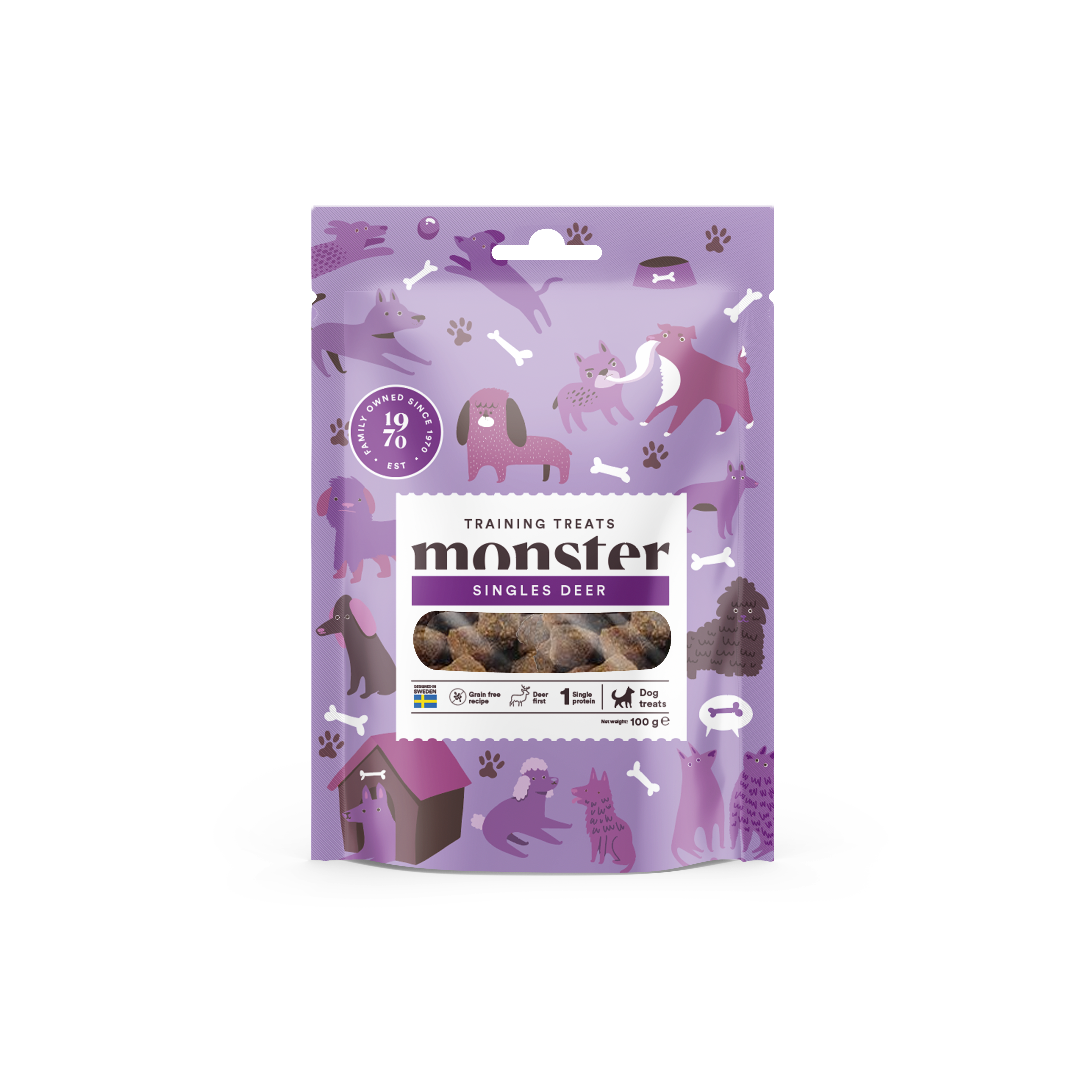 Monster Pet Food - Dog Training Treats Deer 100 g - Hund - Hundgodis - ZOO.se