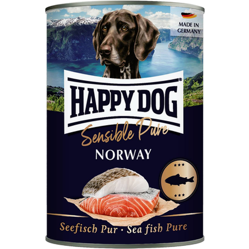 Happy Dog - Sensible Pure Norway 100% Havsfisk 400 g - Hund - Hundmat & hundfoder - ZOO.se