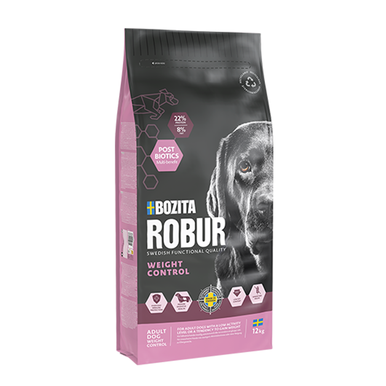 Bozita Robur - Adult Light - Weight Control 12kg - Hund - Hundmat & hundfoder - ZOO.se