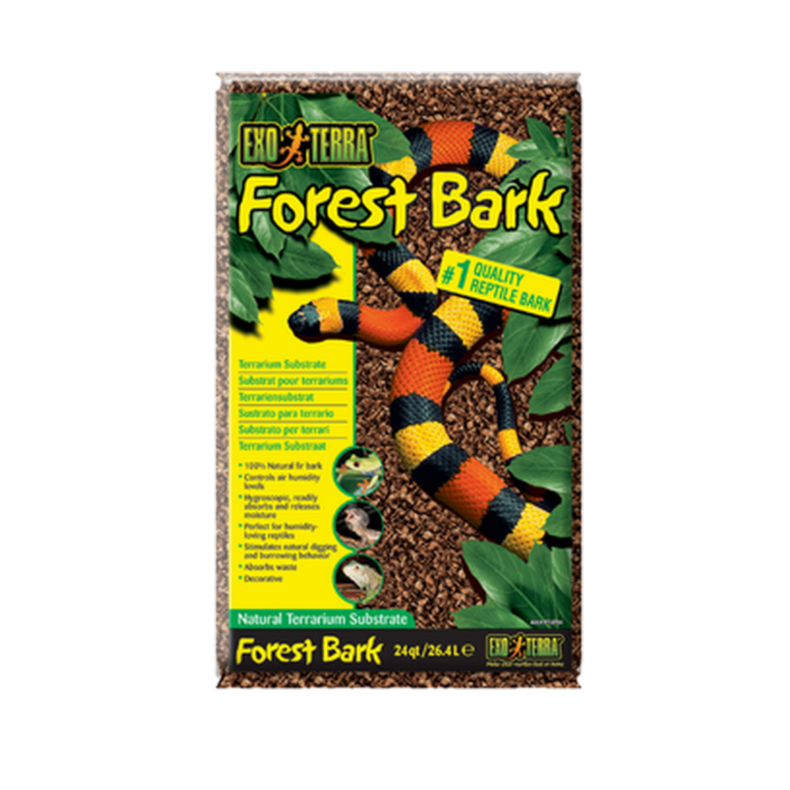 Exoterra - Forest Bark - Natural Terrarium Substrate Brown 26,4 L - Reptil - ZOO.se