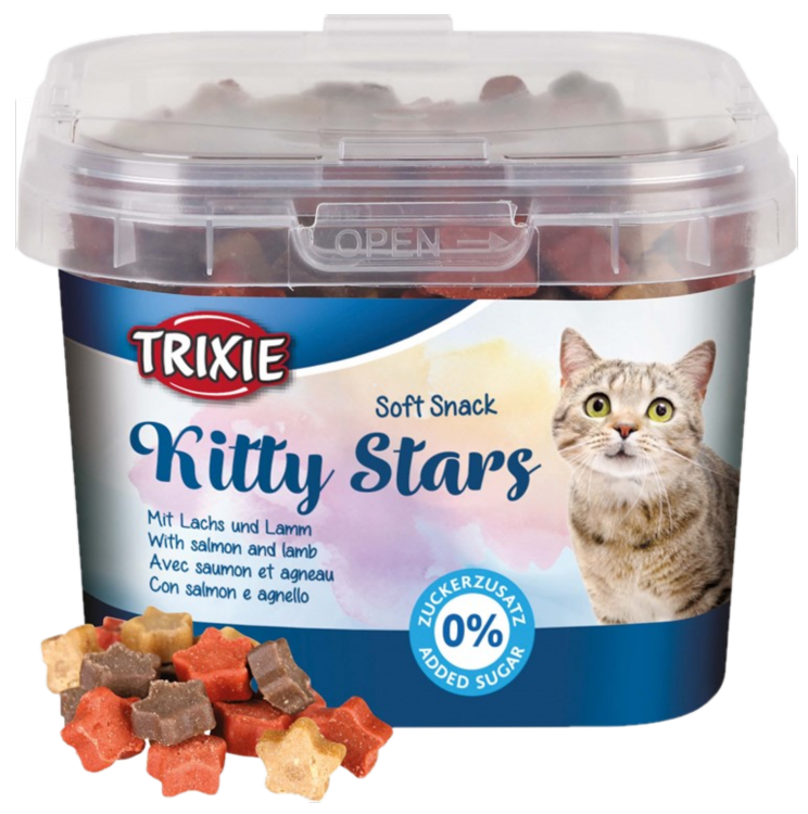 Soft Snack Kitty Stars 140 g - Katt - Kattgodis & Kattgräs - Belöningsgodis för katt - Trixie - ZOO.se