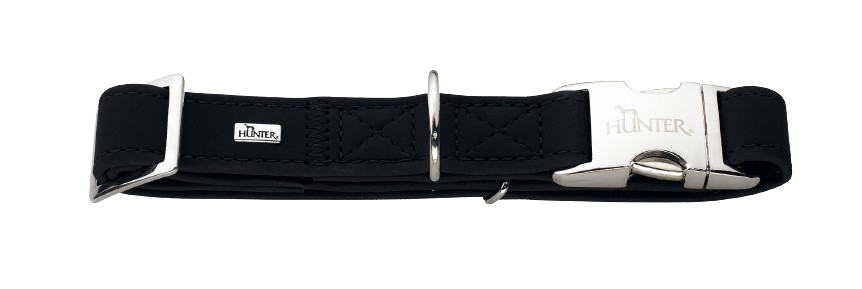 Hunter - Collar Softie Alu-Strong 30-45/M Artificial Leather Black - Hund - ZOO.se