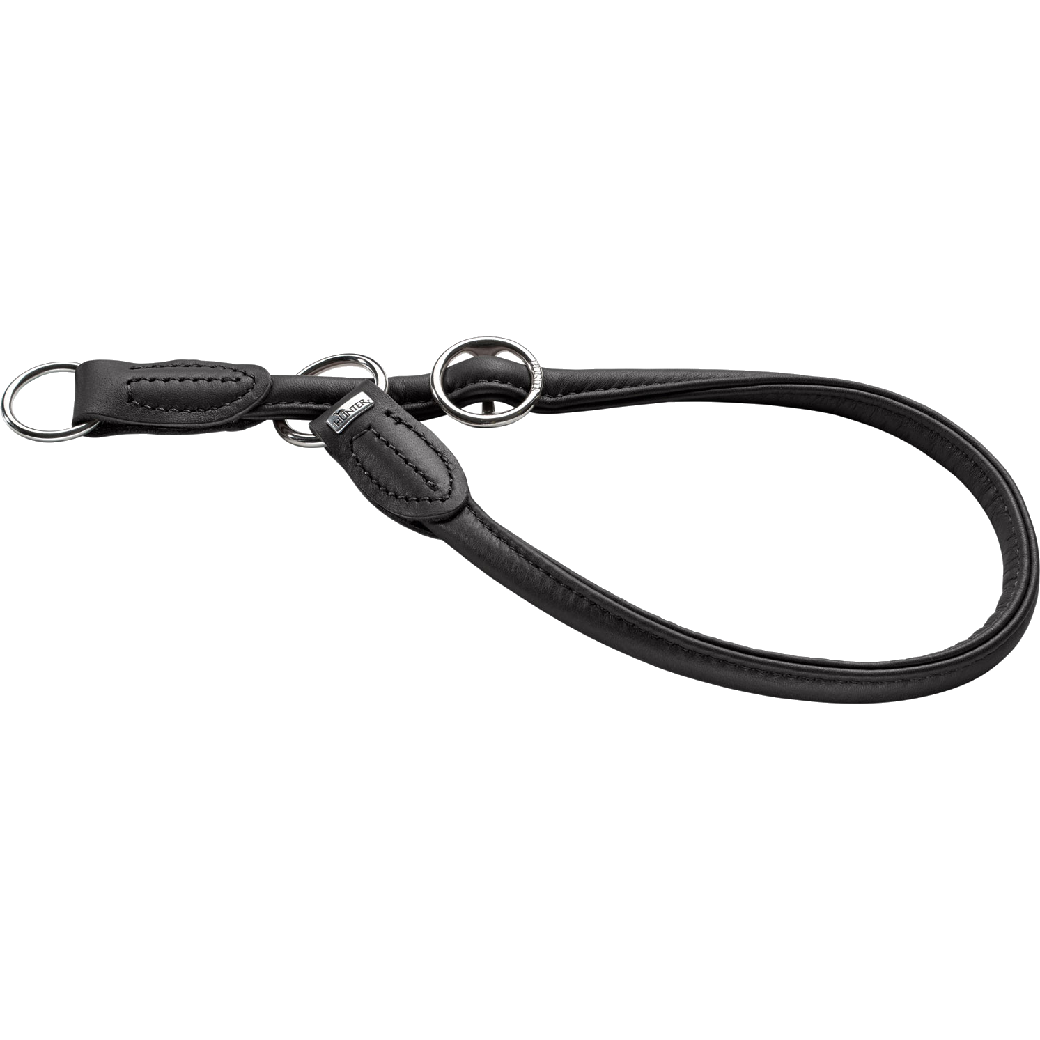 Hunter - Hundhalsband Ställbart Round & Soft Halvstryp Svart L-XL 60cm - Hund - ZOO.se