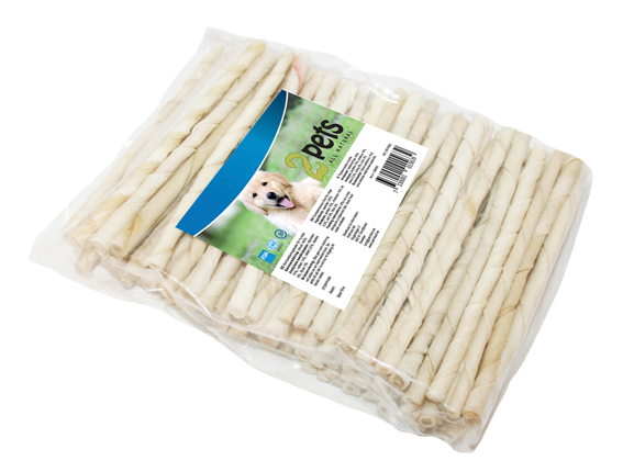 Tuggpinne vriden vit 12 cm/ 78 mm 100pack