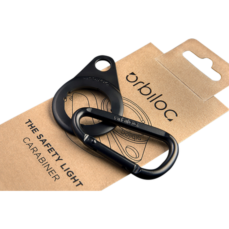 Orbiloc - Dual Accessories Carabiner & Carabiner Mount - Attachment For Safety Light LED Black 1 st - Hund - ZOO.se