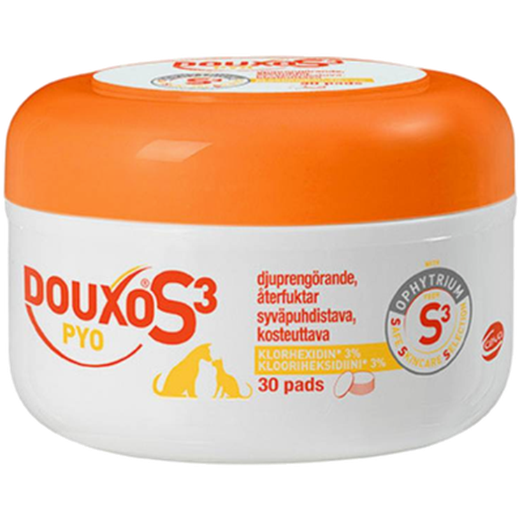 Douxo S3 - Pyo Pads 30 st - Hund - Pälsvård Trim & Hundbad - Tassar & Hudvård för hund - ZOO.se