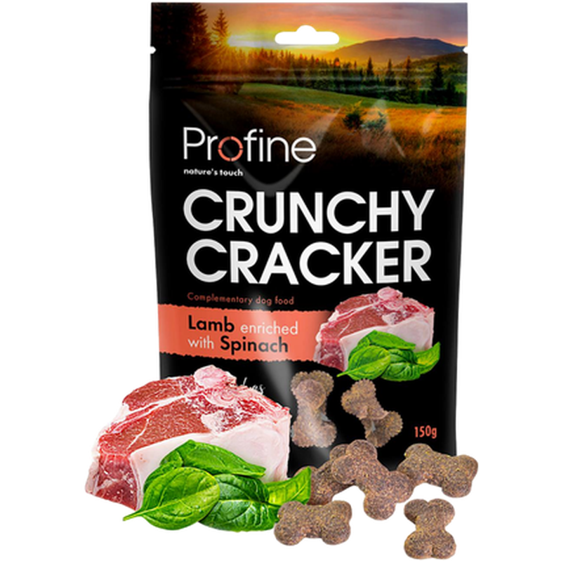 Profine - Dog Crunchy Cracker Lamb enriched with Spinach 150g - Hund - ZOO.se