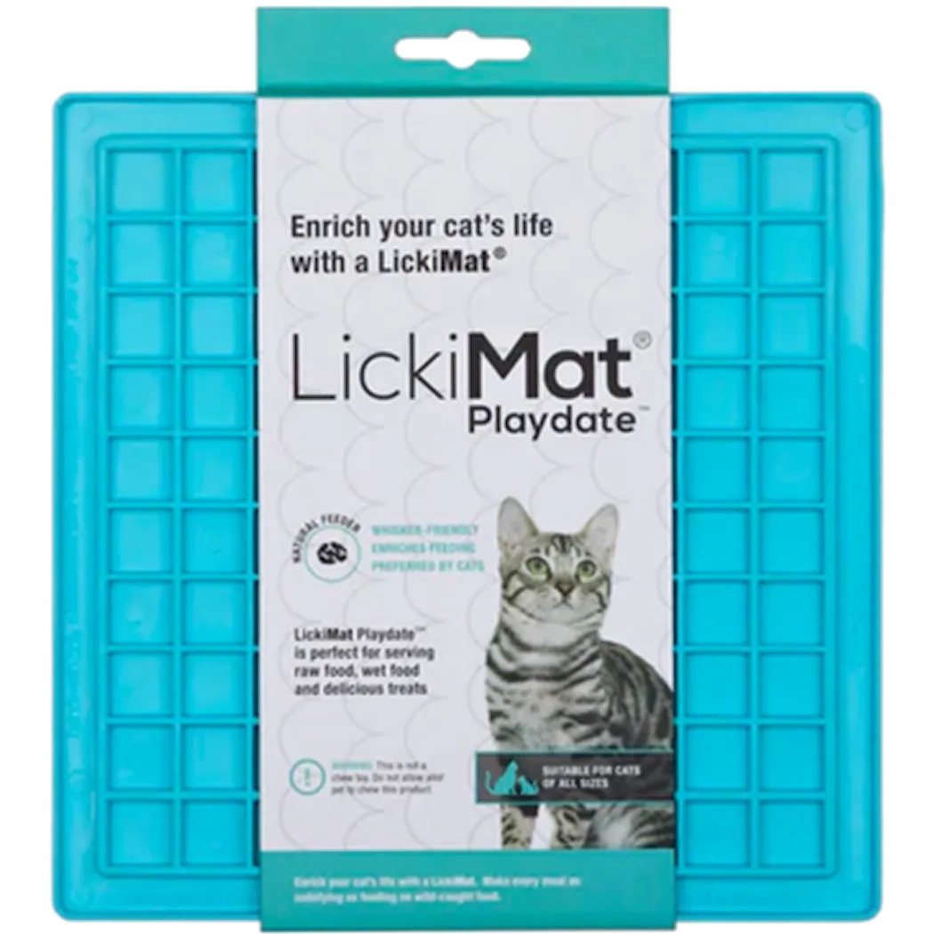 LickiMat Cat Classic Playdate Blue 20 x 20 cm