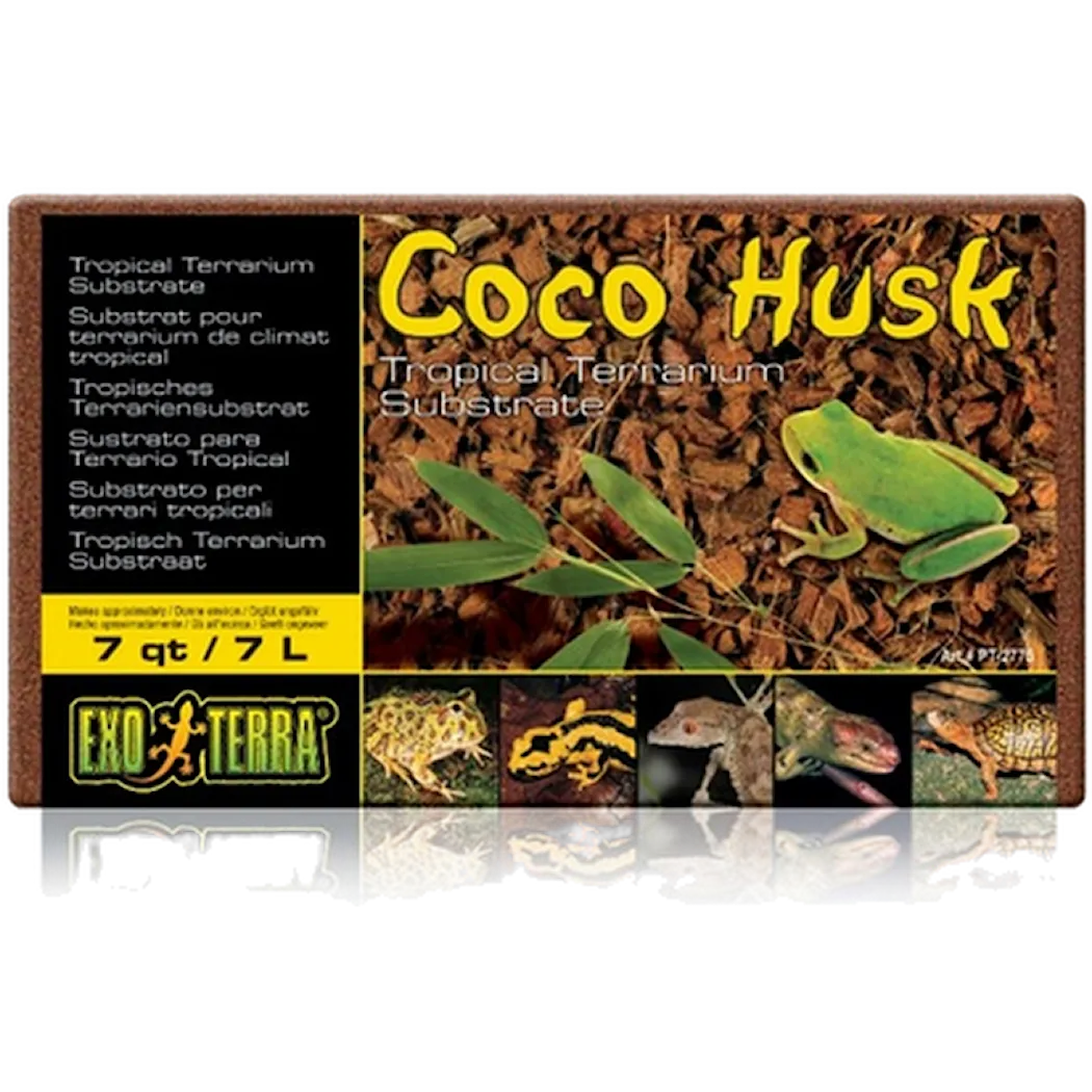 Coco Husk - Tropical Terrarium Substrate Brown 7 L