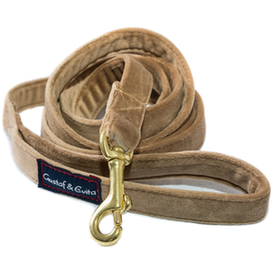 Koppel Mocca Sammet 180cm 15mm - Hund - Halsband - Gustaf och Evita - ZOO.se