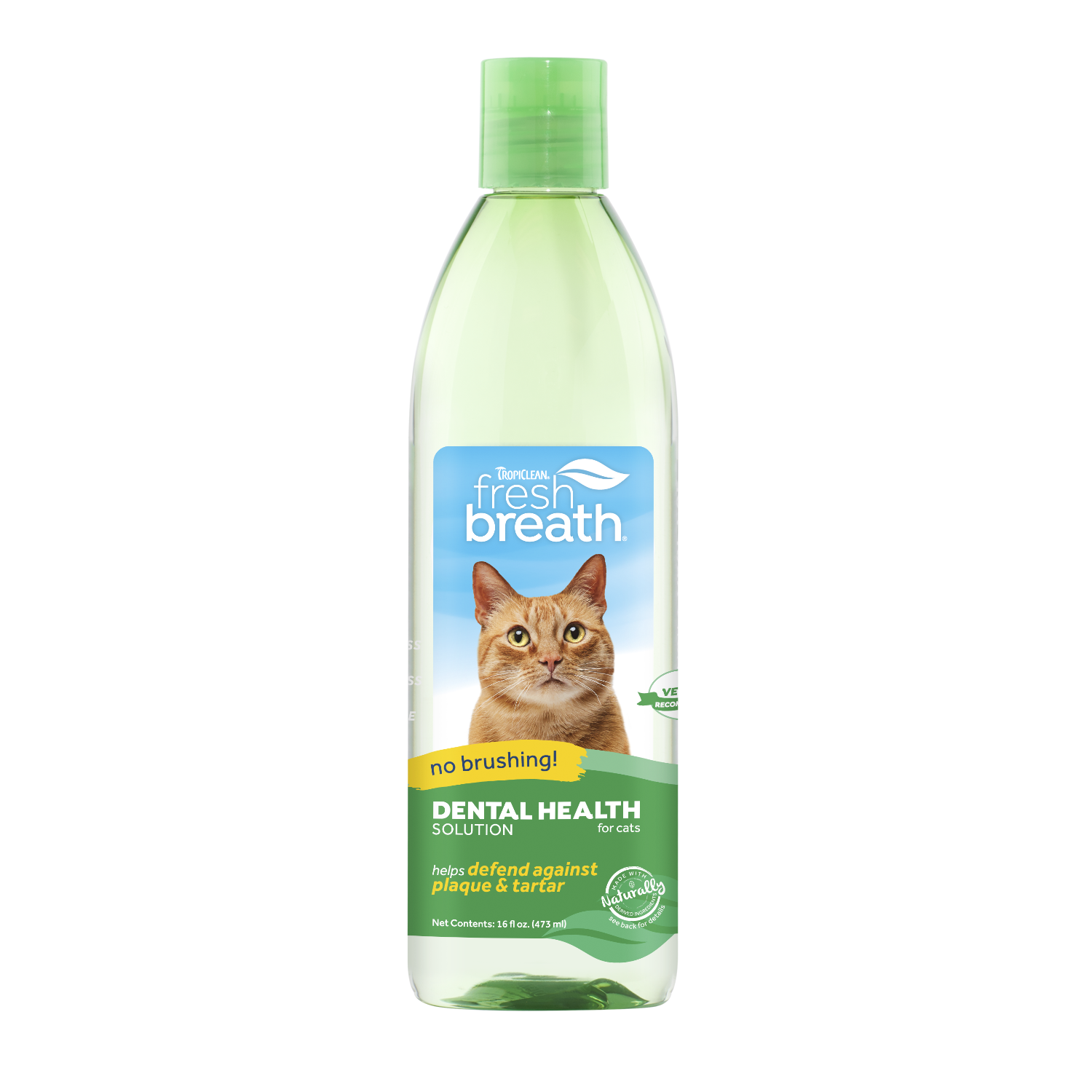 TropiClean - Fresh Breath Dental Health Solution for Cats 473 ml - Katt - ZOO.se