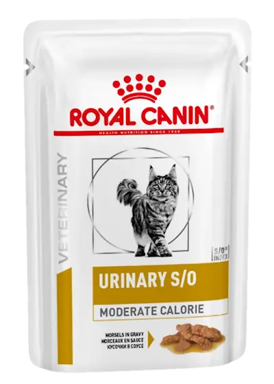 Veterinary Diets Urinary S/O Moderate Calorie Morcels in Gravy Pouch våtfôr til katt