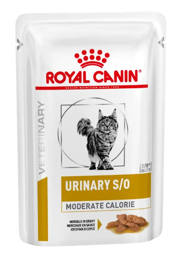 Veterinary Diets Urinary S/O Moderate Calorie Morcels in Gravy Pouch våtfôr til katt