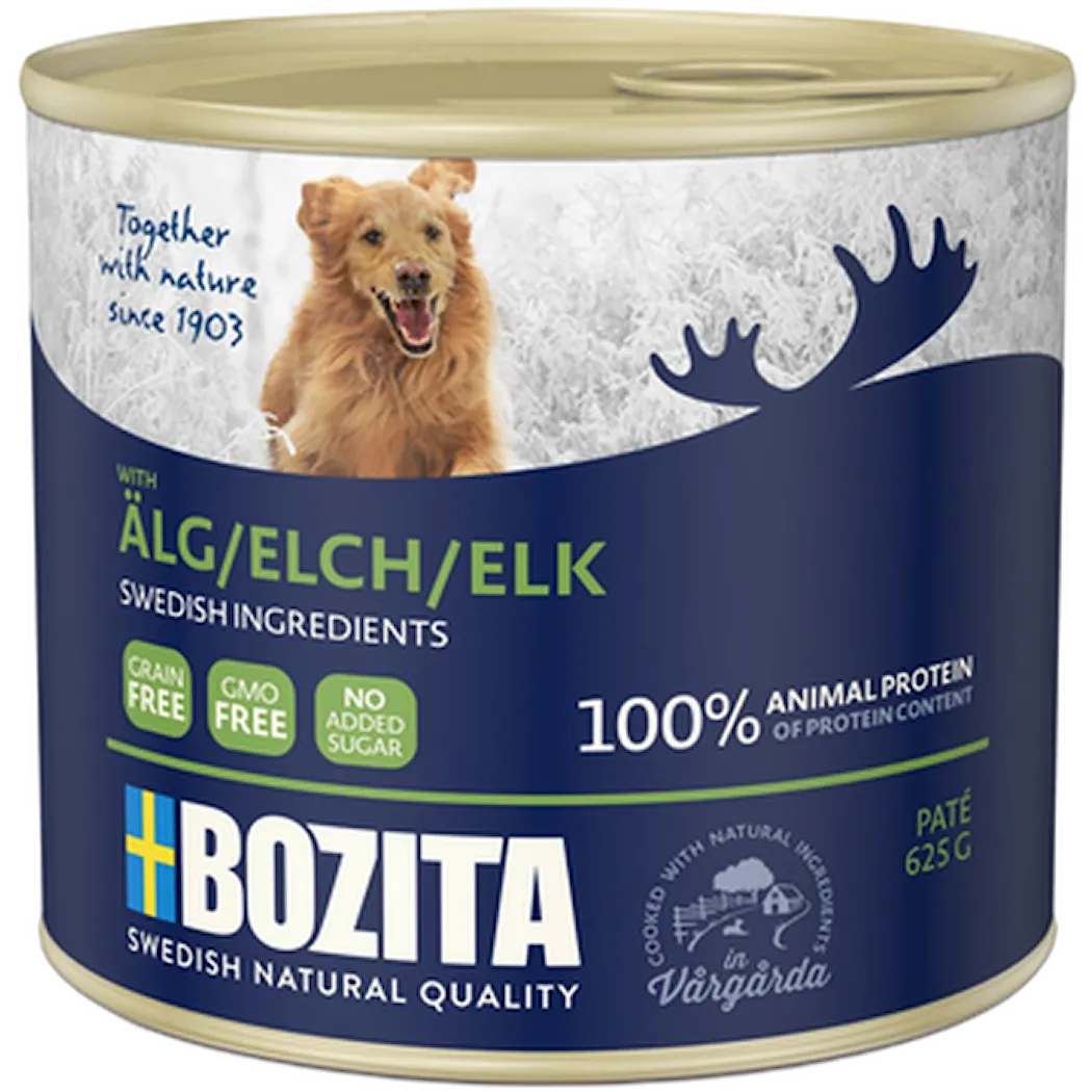 Bozita Hund Naturals Elgpaté 625 g