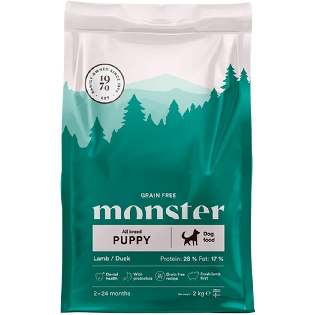 Monster Pet Food Dog Grain Free Puppy All Breed Lamb & Duck