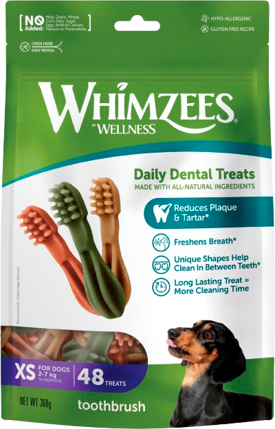 Whimzees - Toothbrush Star Dental Xsmall 48 st - Hund - Hundgodis - ZOO.se
