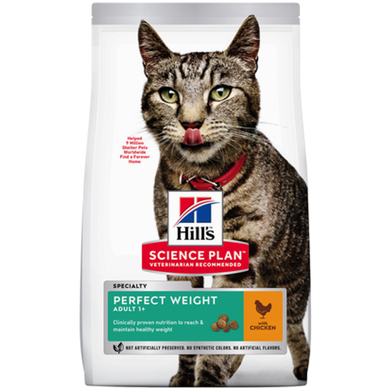 Adult Perfect Weight Chicken - Dry Cat Food 1,5 kg - Katt - Kattfoder & kattmat - Torrfoder till katt - Hills Science Plan - ZOO.se