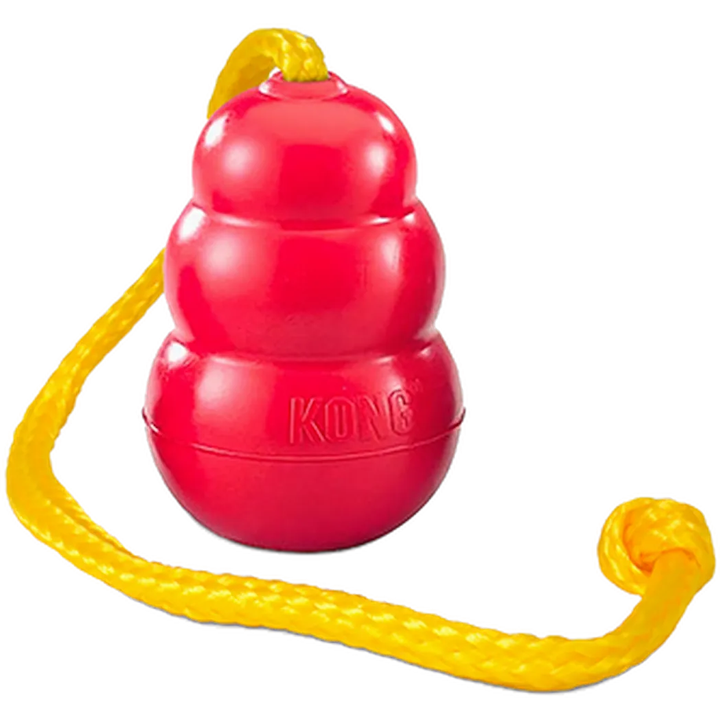 Kong Classic with Rope Medium Red