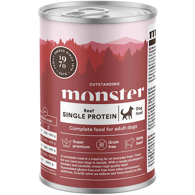 Preview of Monster Pet Food Dog Adult Single Beef Burk 400 g