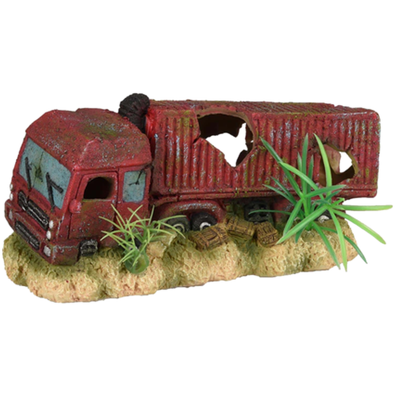Flamingo - Aquarium Deco Hektor Truck Red 20 x 11 x 10 cm - Akvaariotarvikkeet - Akvaarion sisustus - Koristeet