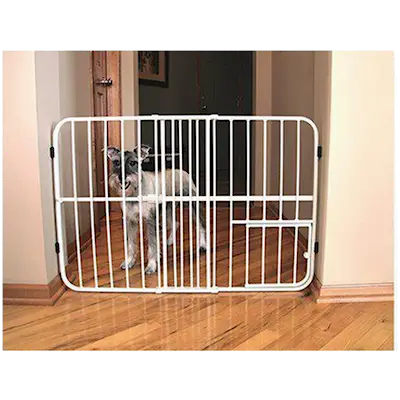 Pet Gate Tuffy Expandable With Small Pet Door