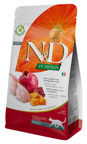 Farmina - N&D Cat Pumpkin Quail Adult 1,5 kg - Katt - Kattfoder & kattmat - ZOO.se