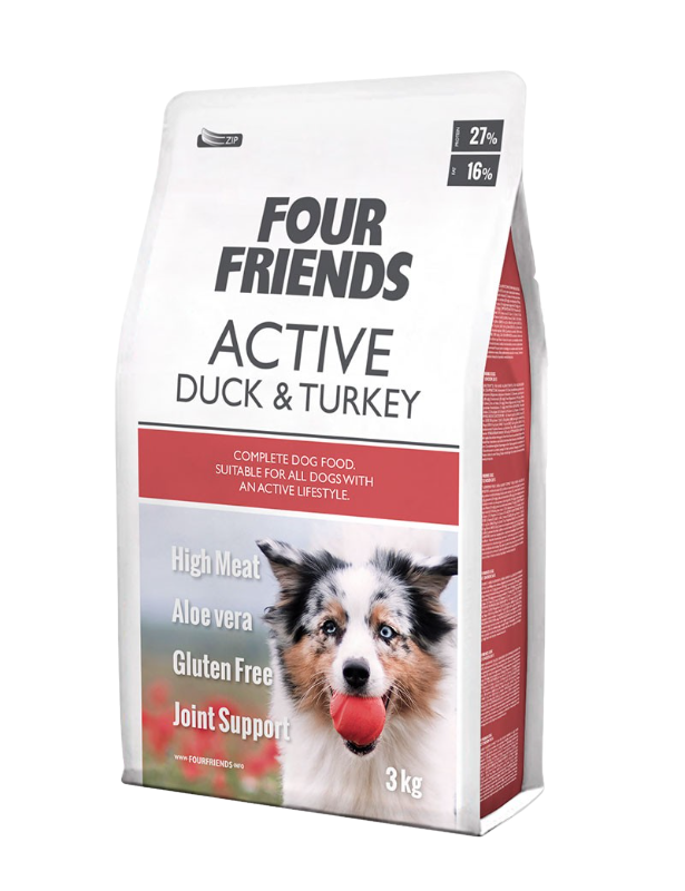 FourFriends - Dog Active Duck & Turkey 3 kg - Hund - Hundmat & hundfoder - Torrfoder för hund - ZOO.se