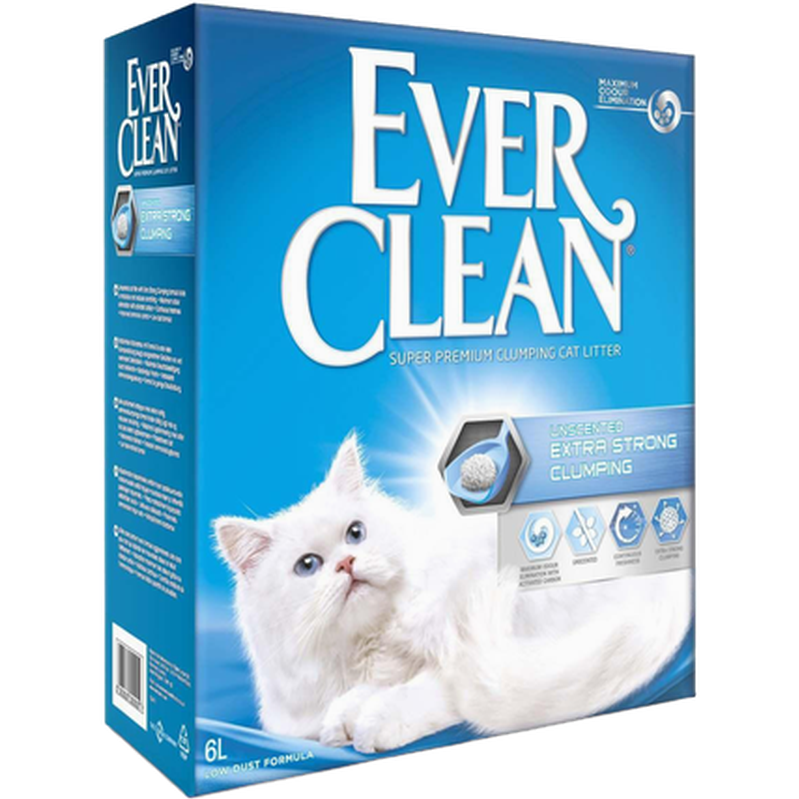 Ever Clean - Extra Strong Unscented - Kattsand 10 L x 4 st - Katt - Kattsand & kattströ - ZOO.se
